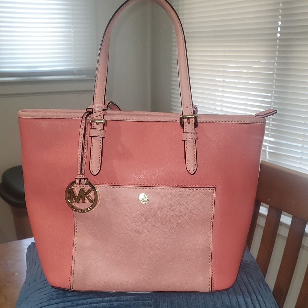 Michael Kors Pink and Peach Tote